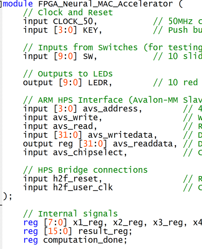 FPGA Neural MAC Accelerator